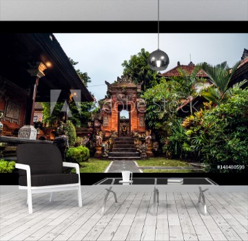 Picture of Balinese traditional temple and gate Ubud